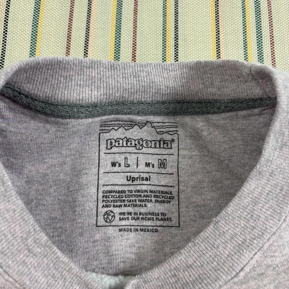 Patagonia Sweatshirt Mens Medium Gray Uprisal Fleece Crewneck Pullover Warm - Picture 2 of 13